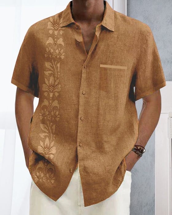 Kortermet skjorte med trykk