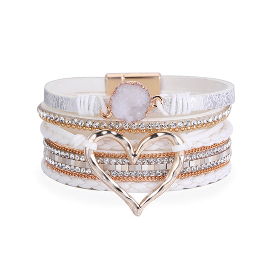 Heart Bohemian armbånd