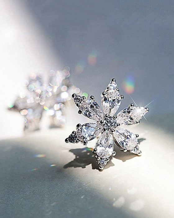 Snøfnuggblomst zirkon øredobber