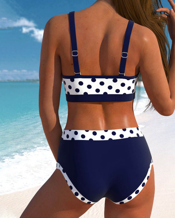 Høyt liv Patchwork Polka Dot Bikinier