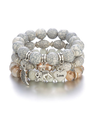 Boho Elephant Anheng armbånd