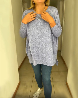 Topp med ensfarget og enkel