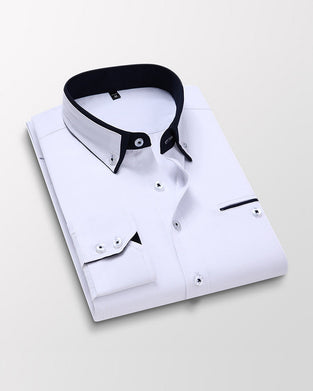 Jakkeslagsskjorte med ensfarget