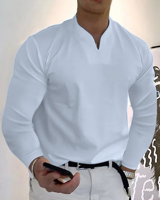 Langermet V-hals topp