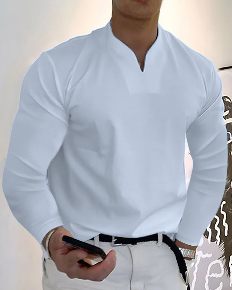 Langermet V-hals topp