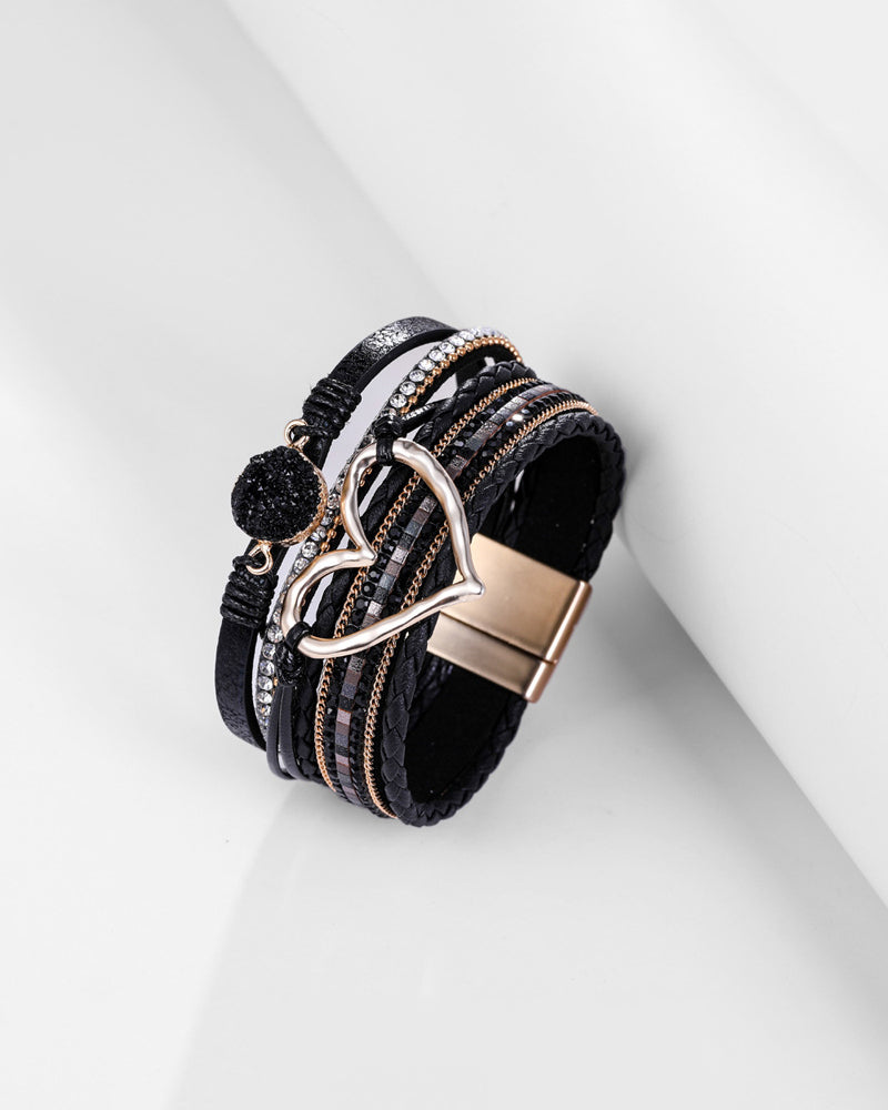 Heart Bohemian armbånd