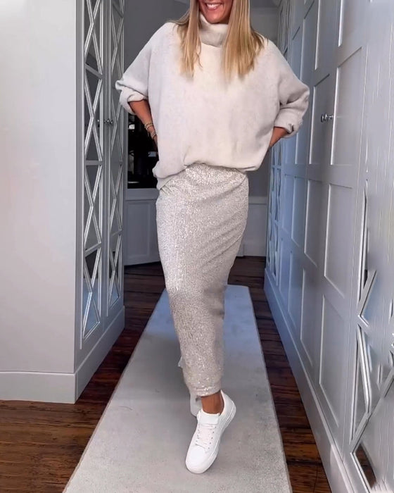 Ensfarget enkelt skjørt