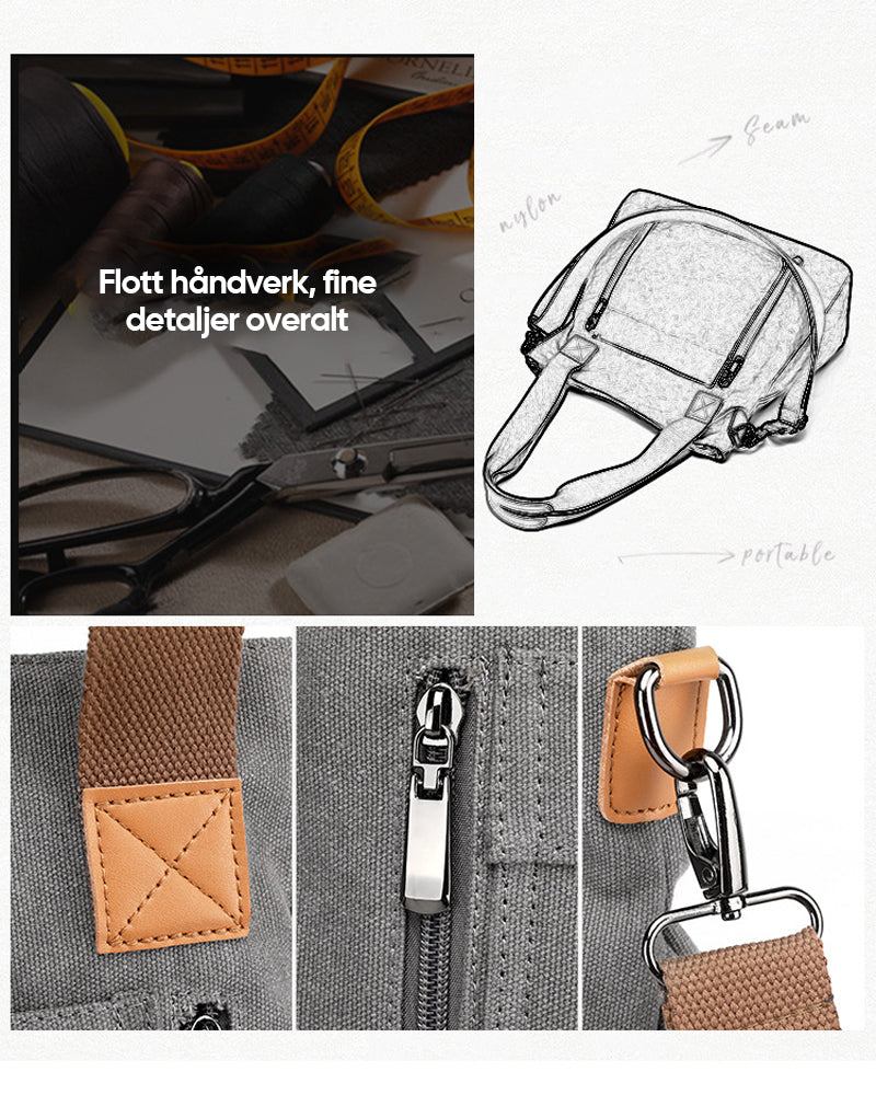 Crossbody-veske med stor