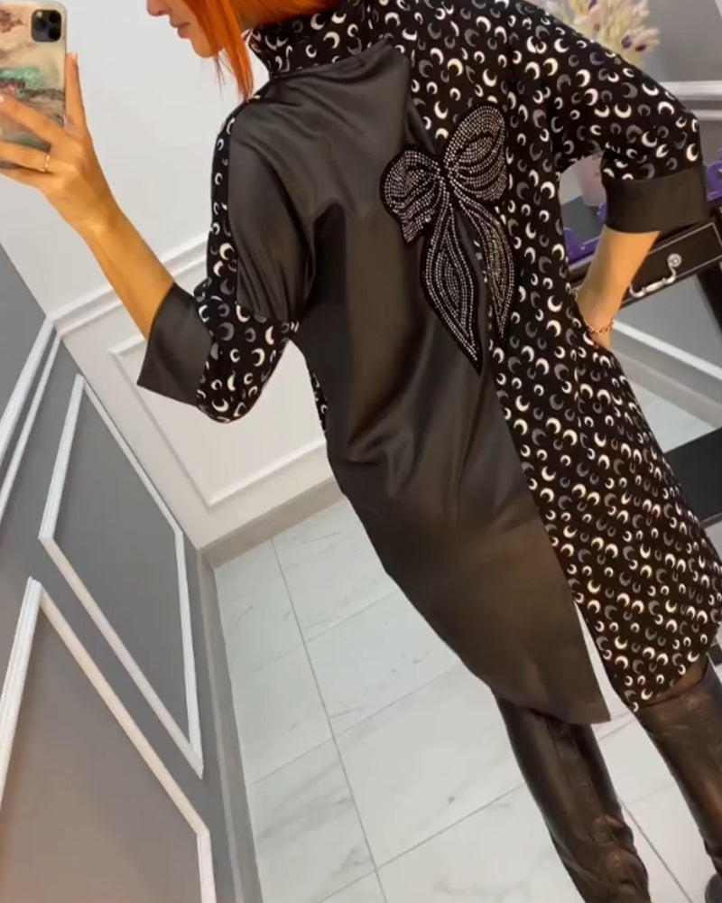 Uformell sommerfugl trykket kjole