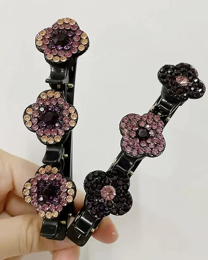 Hårklemme med tre blomster