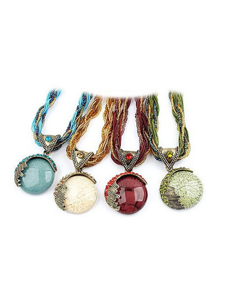 Boho håndflettet kjede med anheng