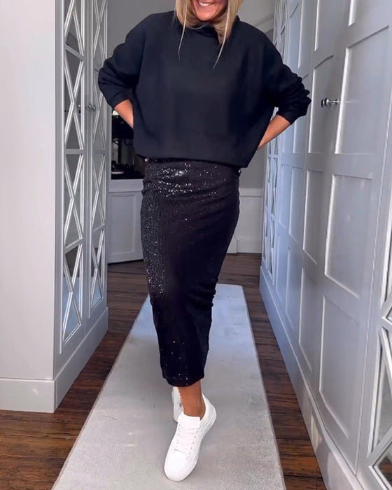 Ensfarget enkelt skjørt