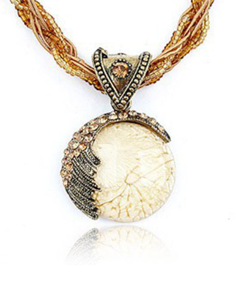 Boho håndflettet kjede med anheng