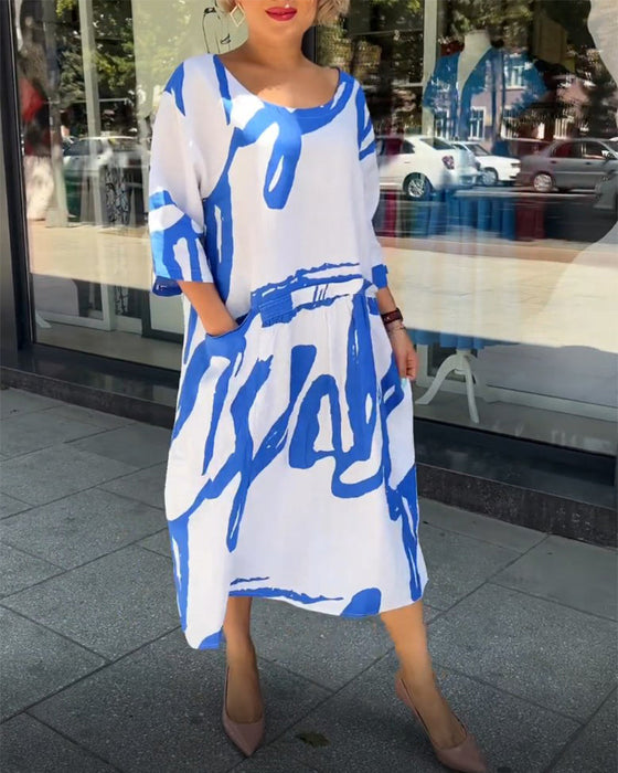 Motetrykk lommekjole