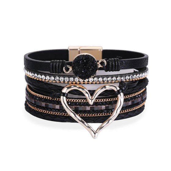 Heart Bohemian armbånd