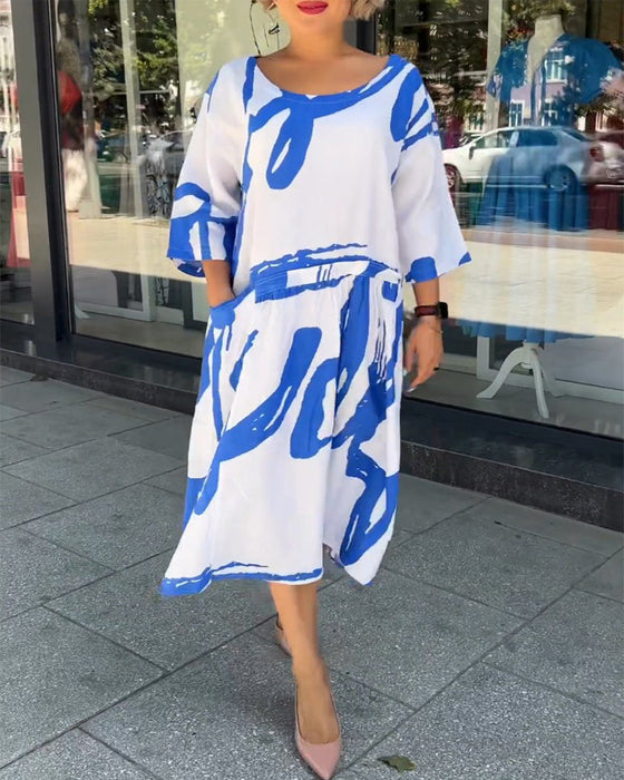 Motetrykk lommekjole