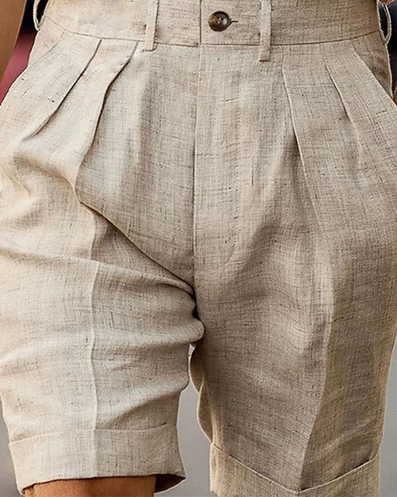 Løs shorts i ensfarget