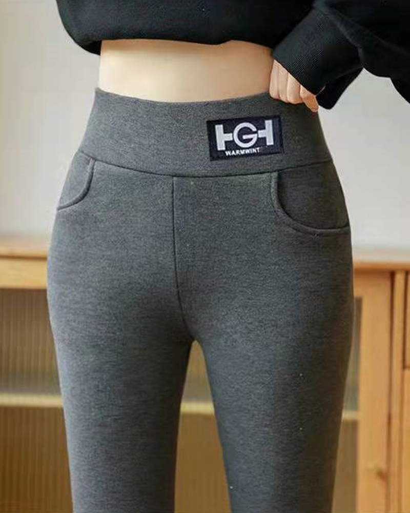 Tykke fleece-leggings for ytre slitasje