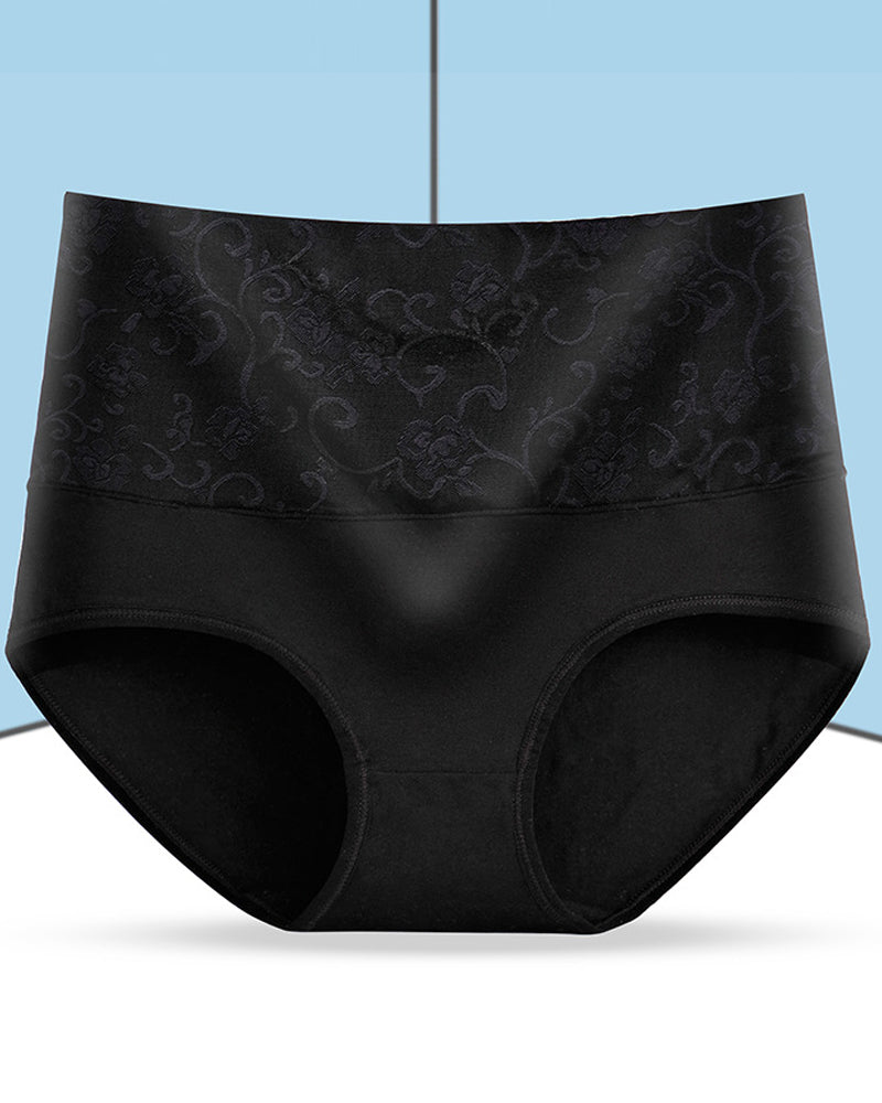 Jacquard-truse med høy midje