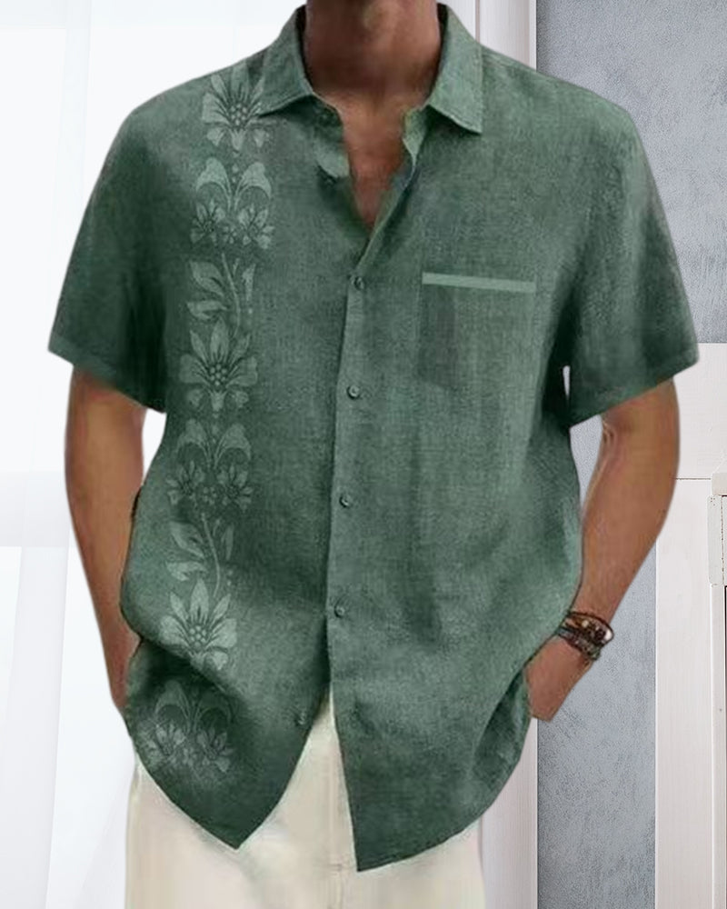 Kortermet skjorte med trykk