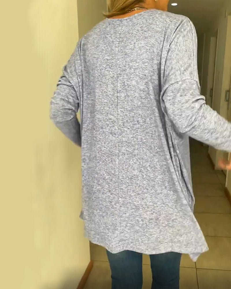 Topp med ensfarget og enkel