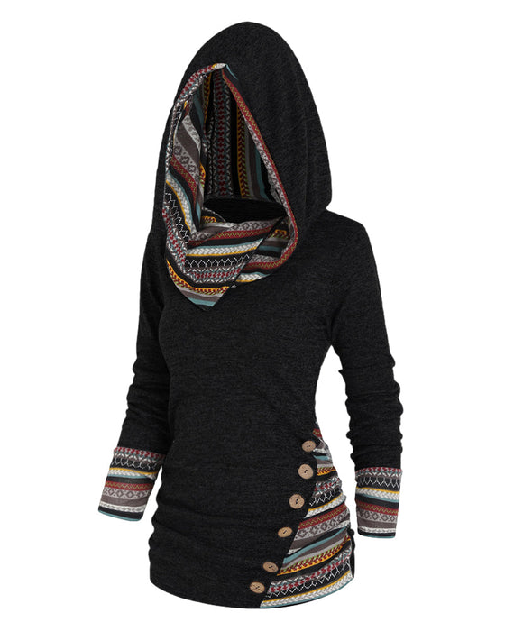 Uformell hettegenser i kontrastfarge