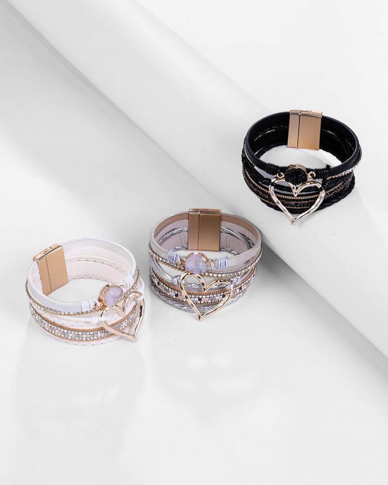 Heart Bohemian armbånd