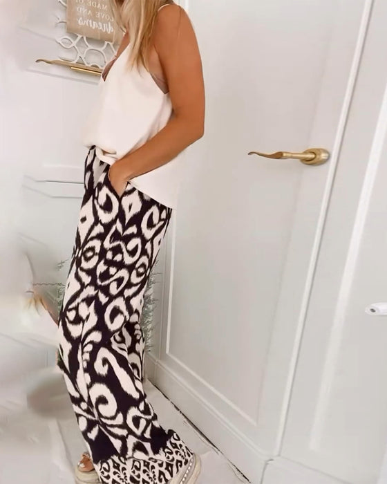 Treningsbukser med retrotrykk