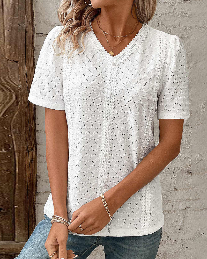 Ensfarget topp med bobleermer