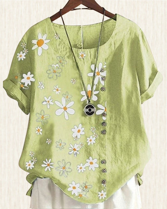 Kortermet skjorte i løs bomull