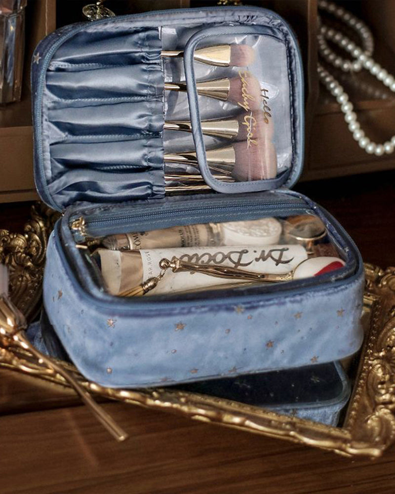 Kosmetikkveske i fløyel