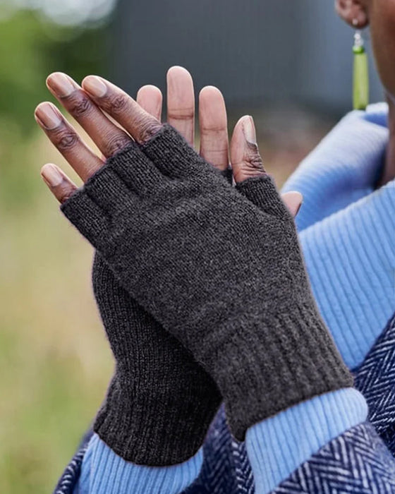 Unisex termiske halvfinger hansker