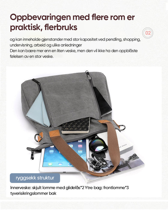 Crossbody-veske med stor