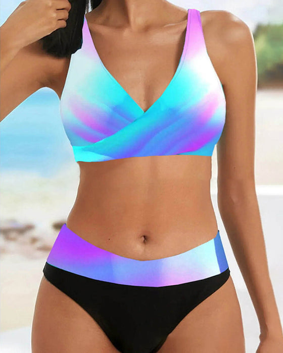 Bikinier med kryss Midt midje