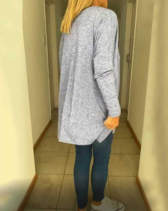 Topp med ensfarget og enkel