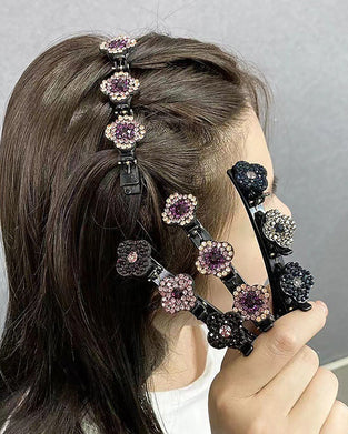 Hårklemme med tre blomster