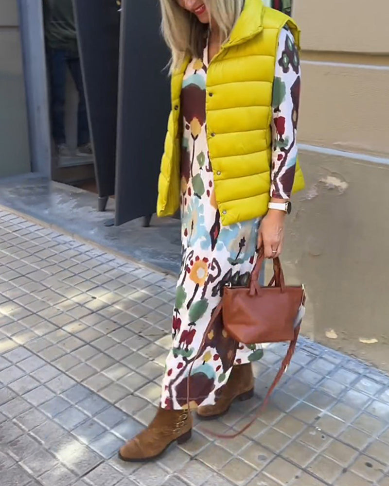 Kjole med elegante, high-end lange ermer