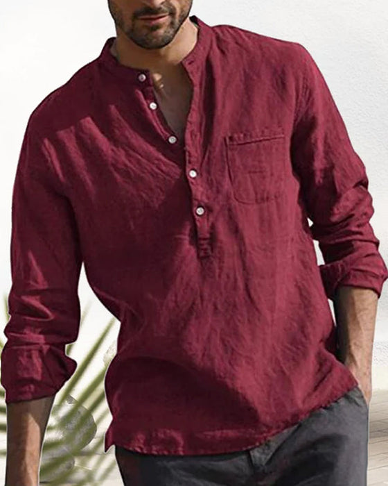 V-hals fritidsskjorte