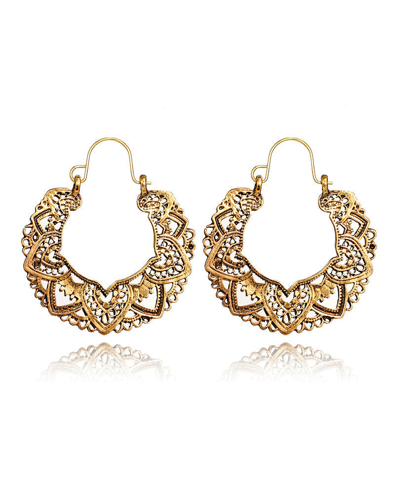 Overdrevne hule vintage øredobber