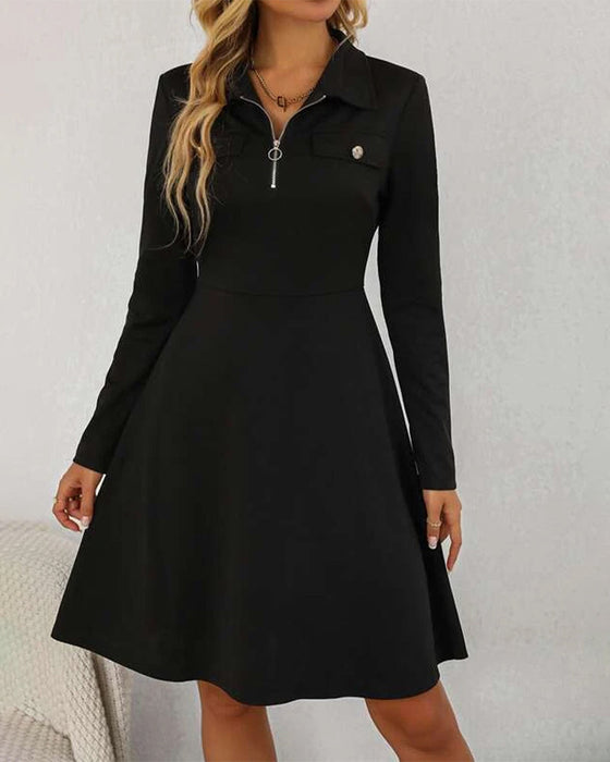 Elegant Knelang Kjole Med Jakkeslag