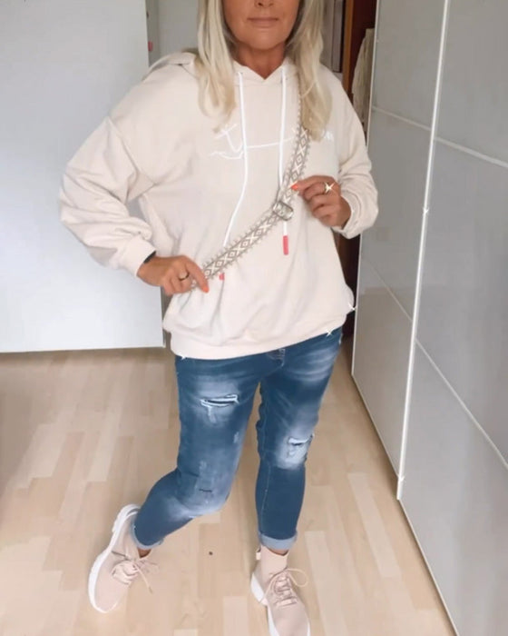 Løse hettegensere med ankertrykk