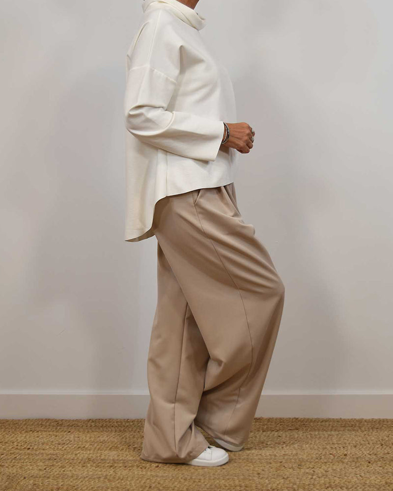 Langermet enkel casual topp