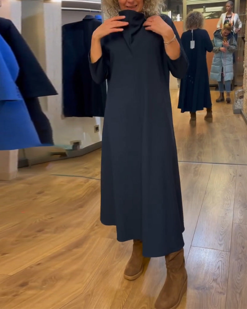 Fritidskjole i ensfarget lomme