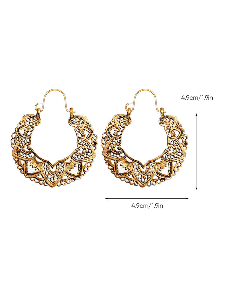 Overdrevne hule vintage øredobber