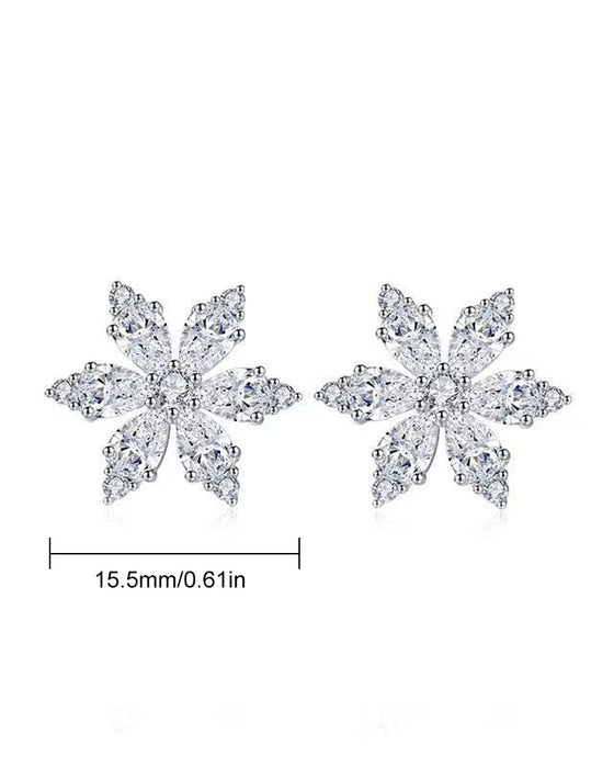 Snøfnuggblomst zirkon øredobber