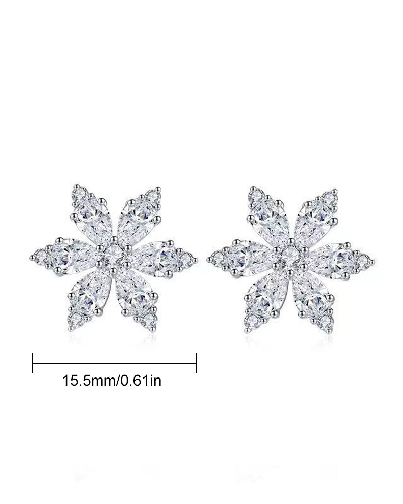 Snøfnuggblomst zirkon øredobber