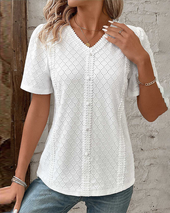 Ensfarget topp med bobleermer