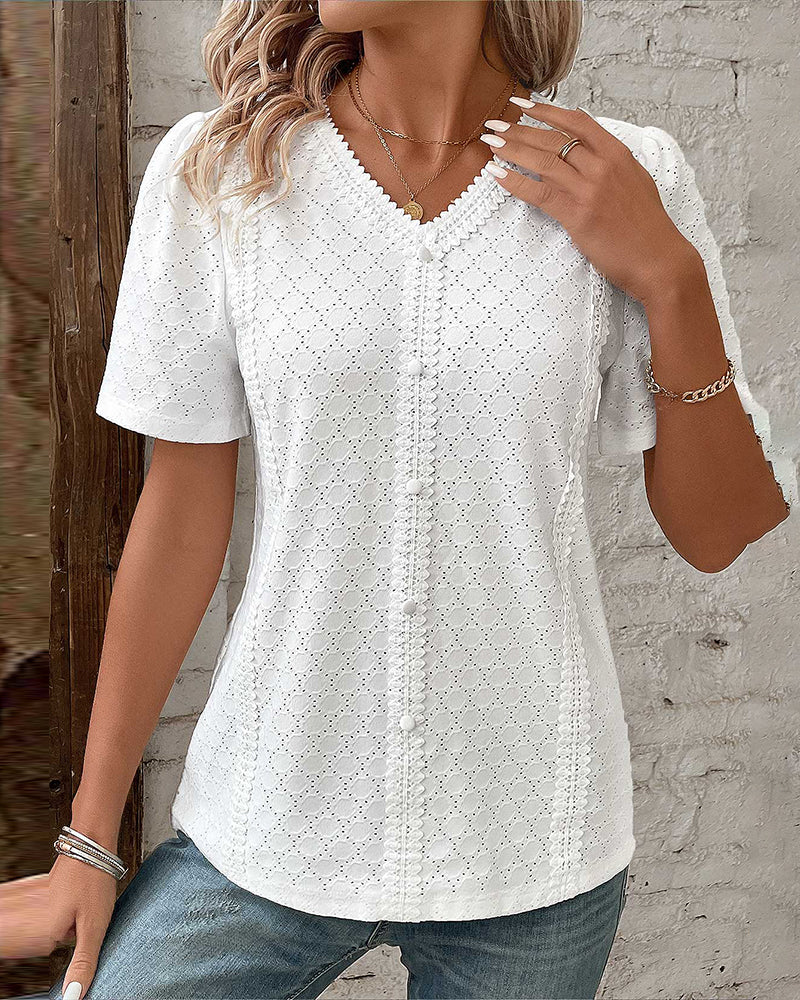 Ensfarget topp med bobleermer