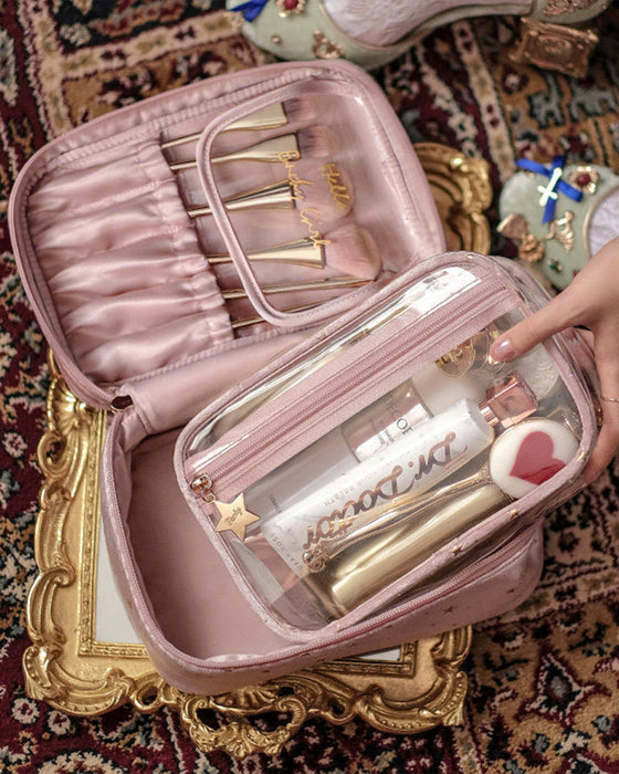 Kosmetikkveske i fløyel