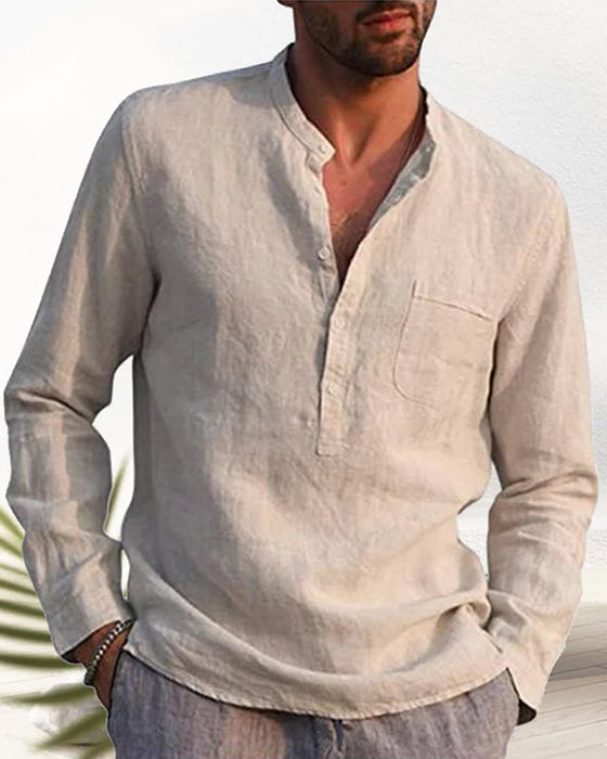 V-hals fritidsskjorte